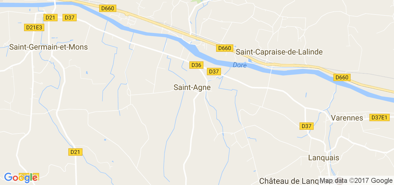 map de la ville de Saint-Agne