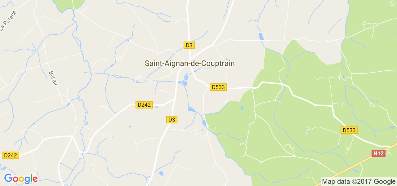 map de la ville de Saint-Aignan-de-Couptrain