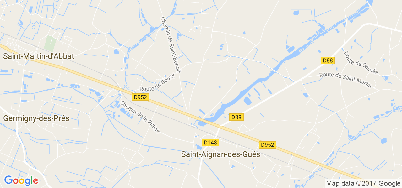 map de la ville de Saint-Aignan-des-Gués