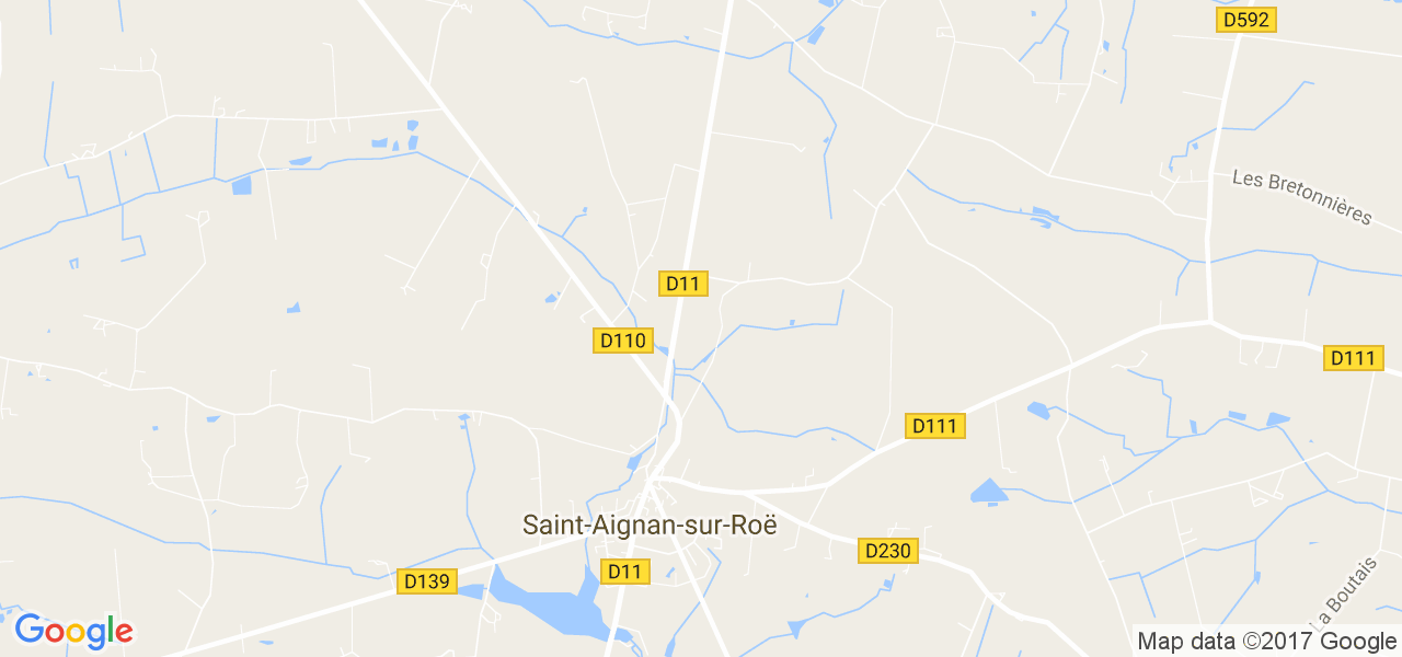 map de la ville de Saint-Aignan-sur-Roë