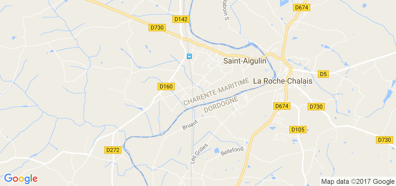 map de la ville de Saint-Aigulin