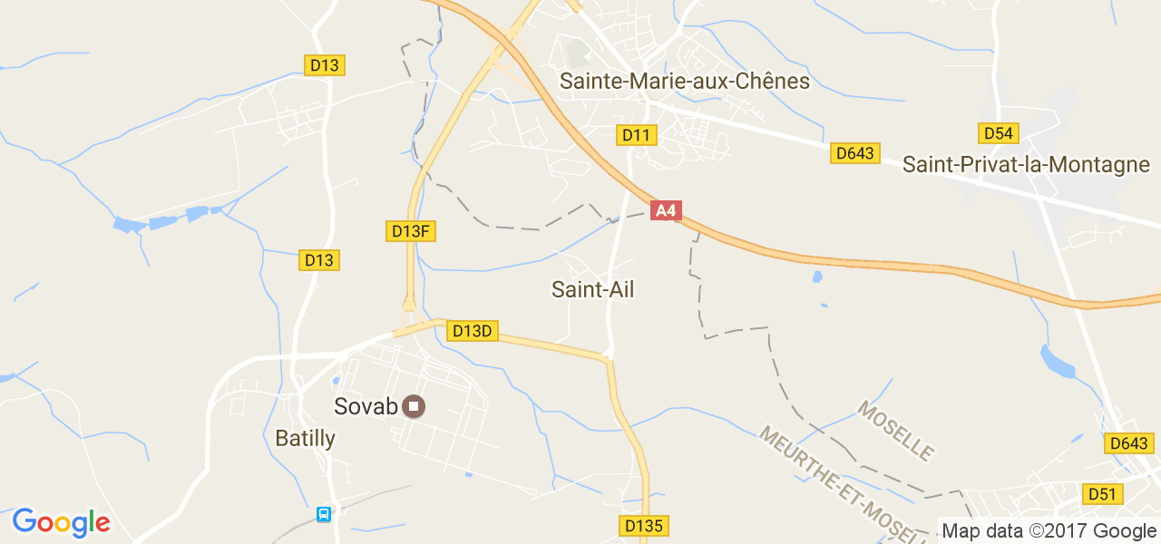 map de la ville de Saint-Ail