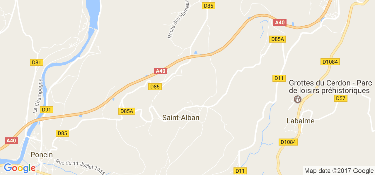 map de la ville de Saint-Alban