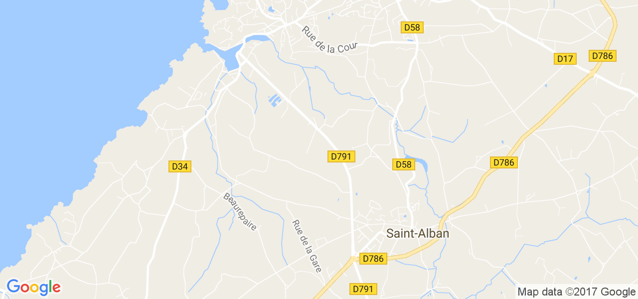 map de la ville de Saint-Alban