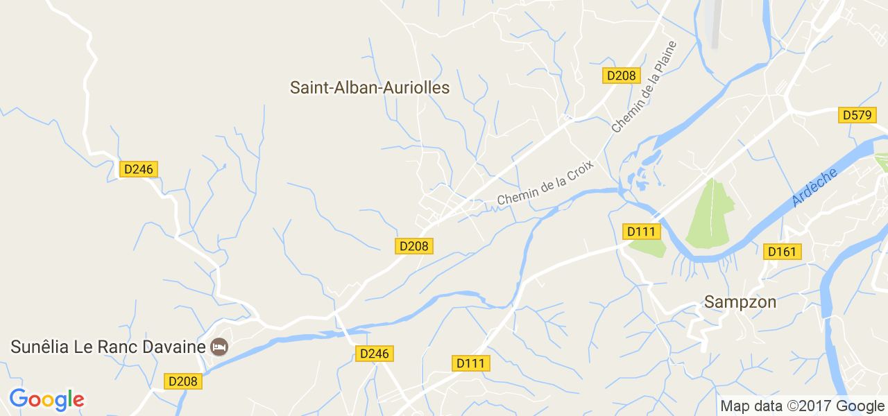 map de la ville de Saint-Alban-Auriolles