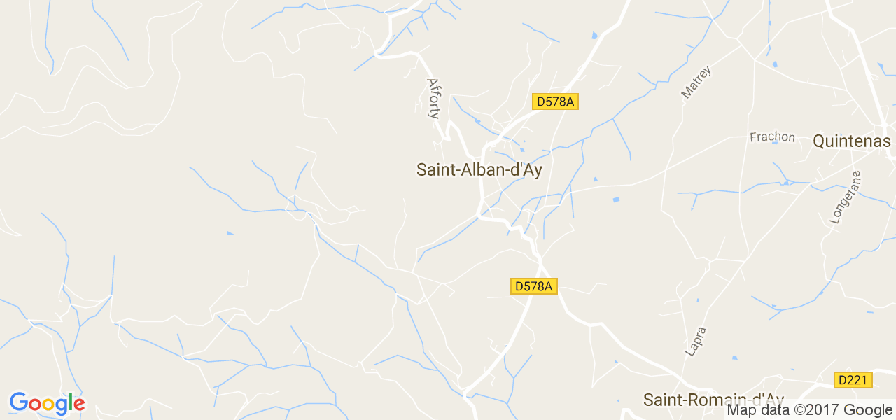 map de la ville de Saint-Alban-d'Ay