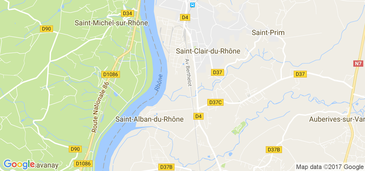 map de la ville de Saint-Alban-du-Rhône