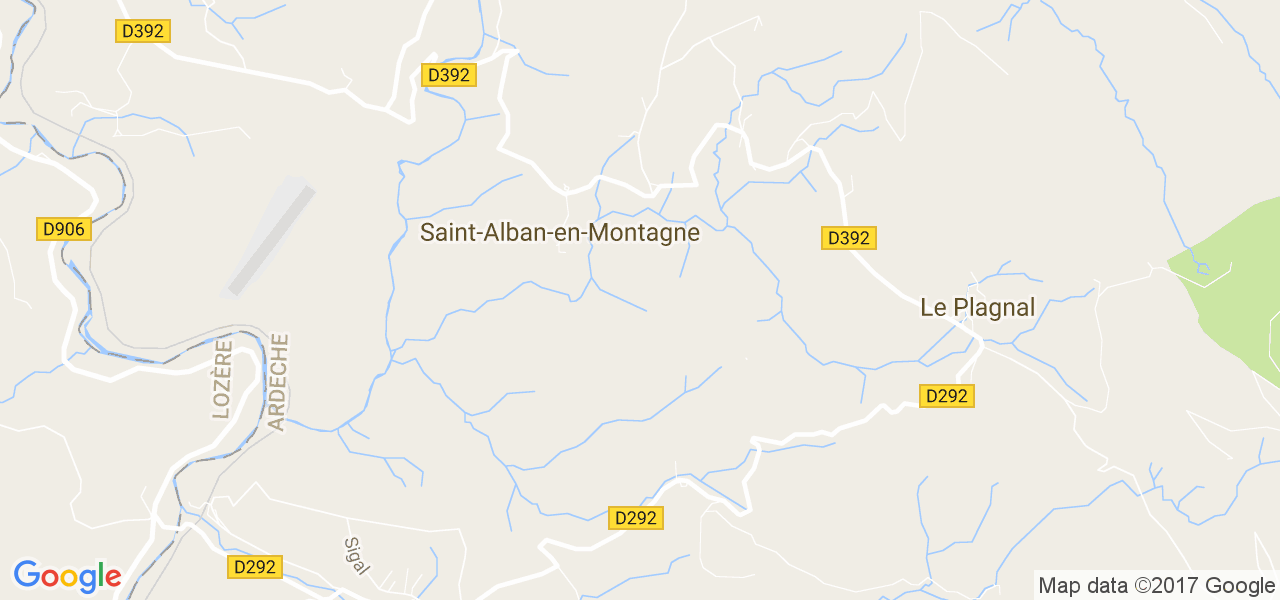 map de la ville de Saint-Alban-en-Montagne