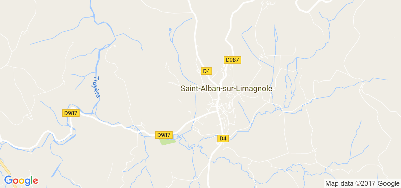 map de la ville de Saint-Alban-sur-Limagnole