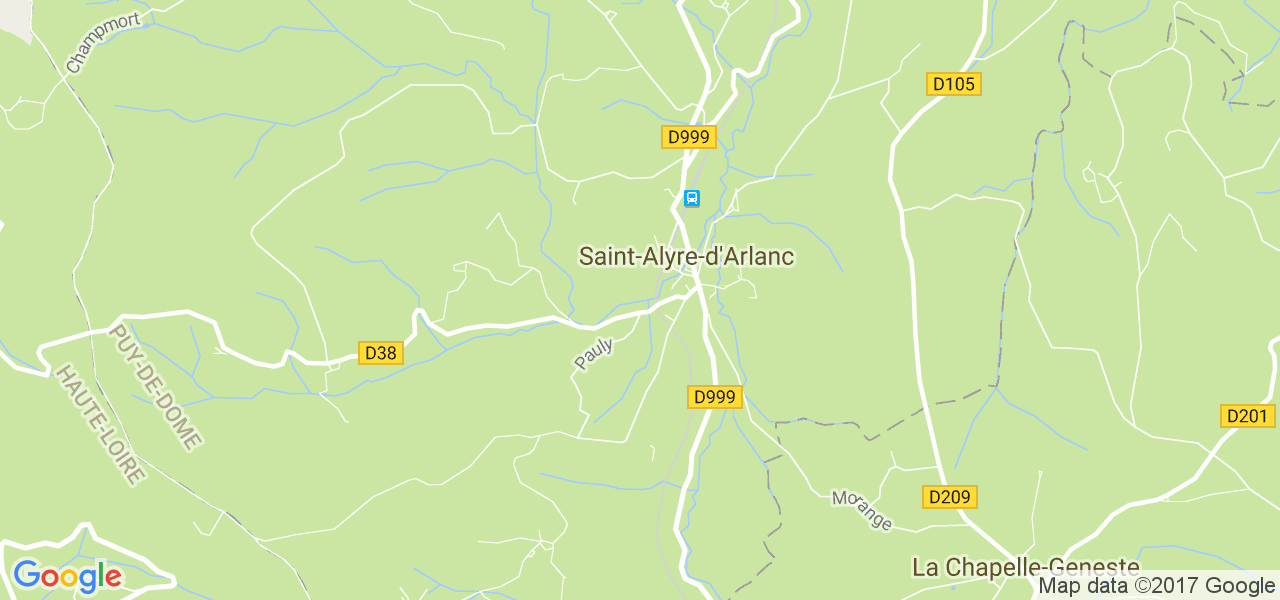 map de la ville de Saint-Alyre-d'Arlanc