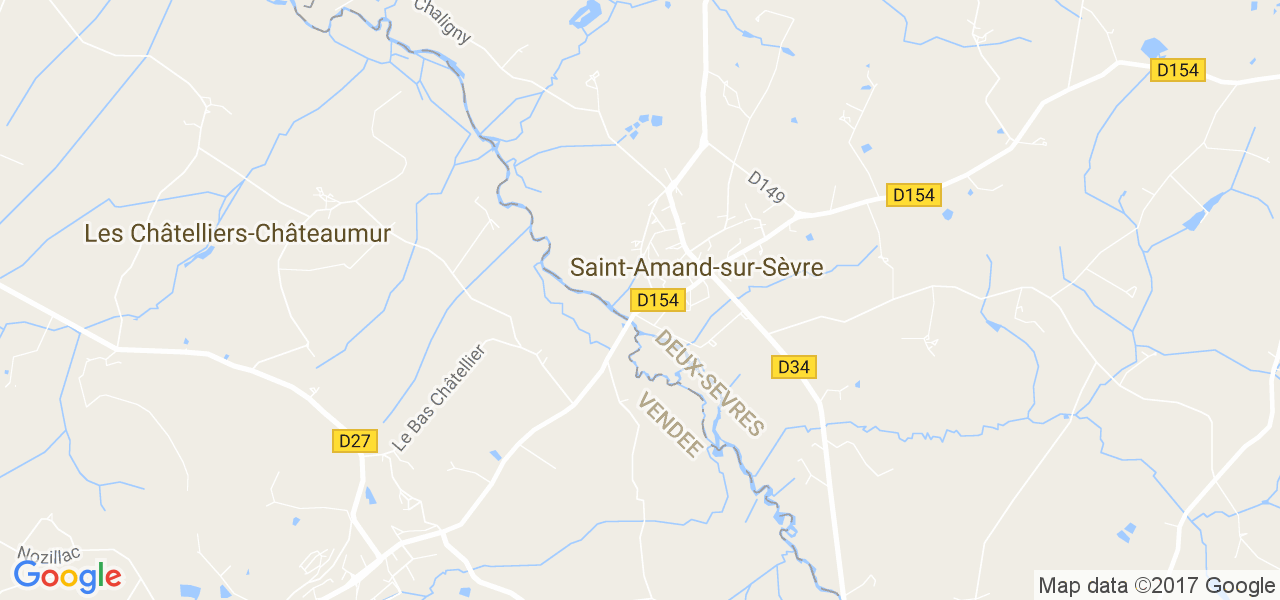 map de la ville de Saint-Amand-sur-Sèvre