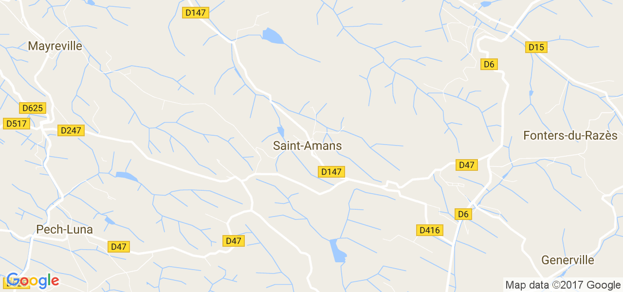 map de la ville de Saint-Amans