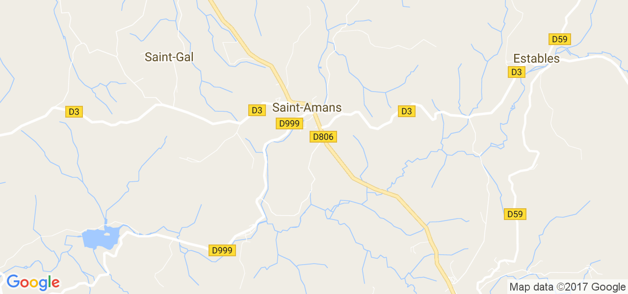 map de la ville de Saint-Amans