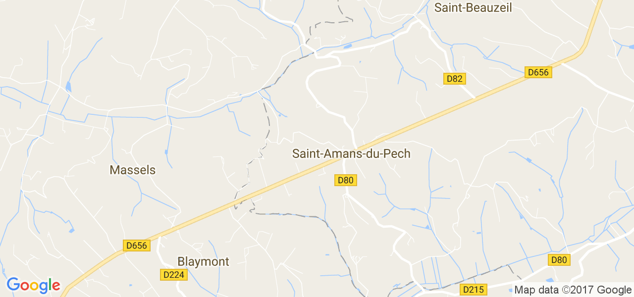 map de la ville de Saint-Amans-du-Pech