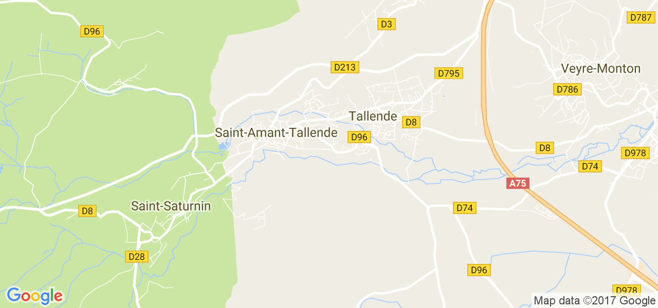 map de la ville de Saint-Amant-Tallende