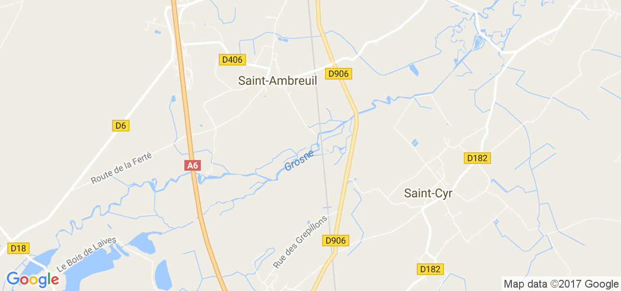 map de la ville de Saint-Ambreuil