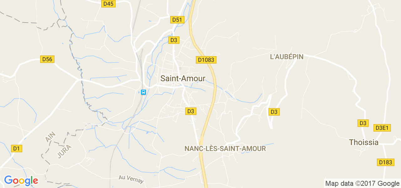 map de la ville de Saint-Amour