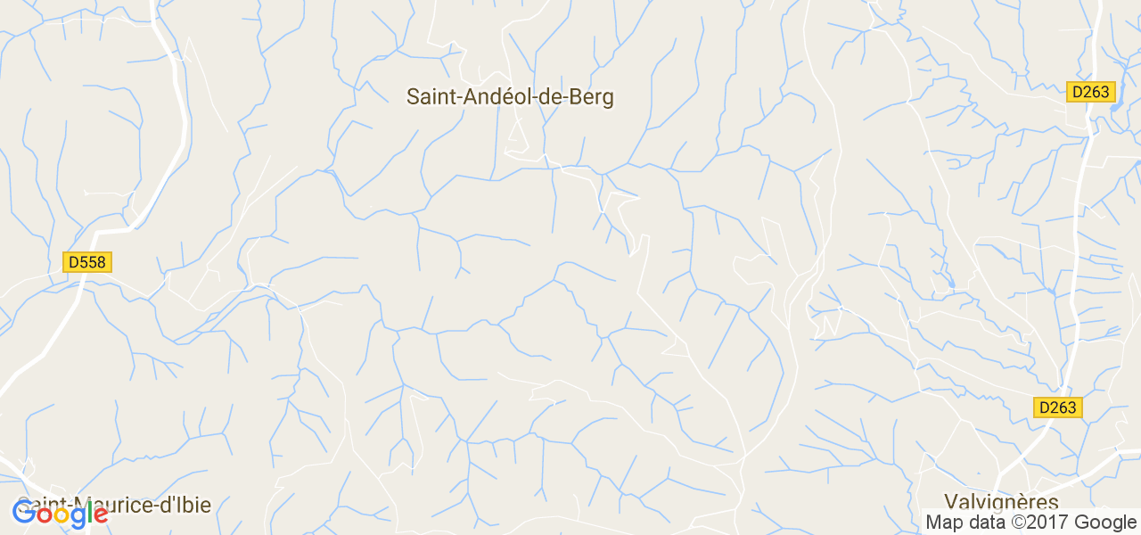 map de la ville de Saint-Andéol-de-Berg