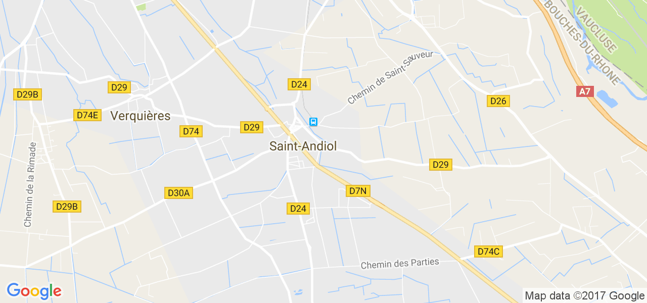 map de la ville de Saint-Andiol