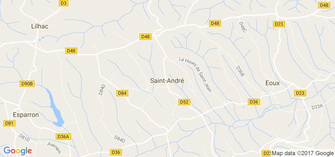 map de la ville de Saint-André