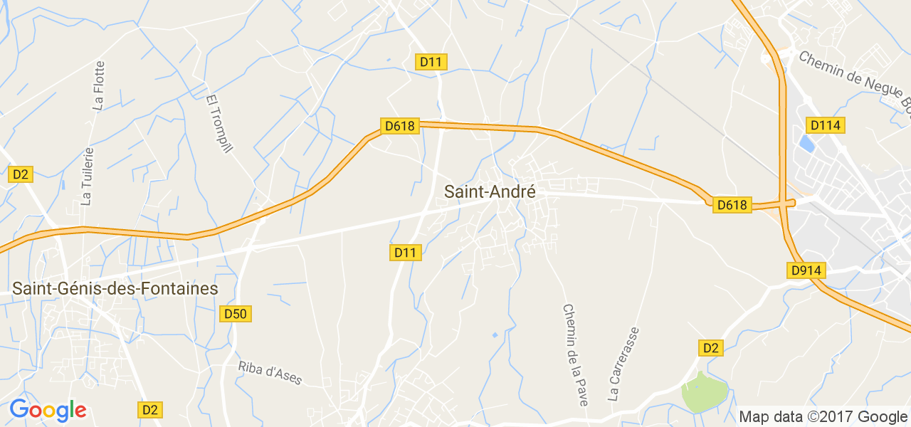 map de la ville de Saint-André