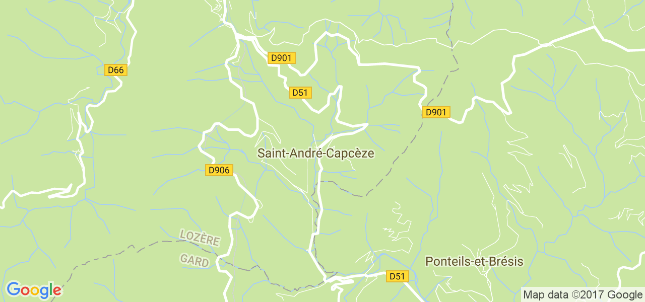 map de la ville de Saint-André-Capcèze