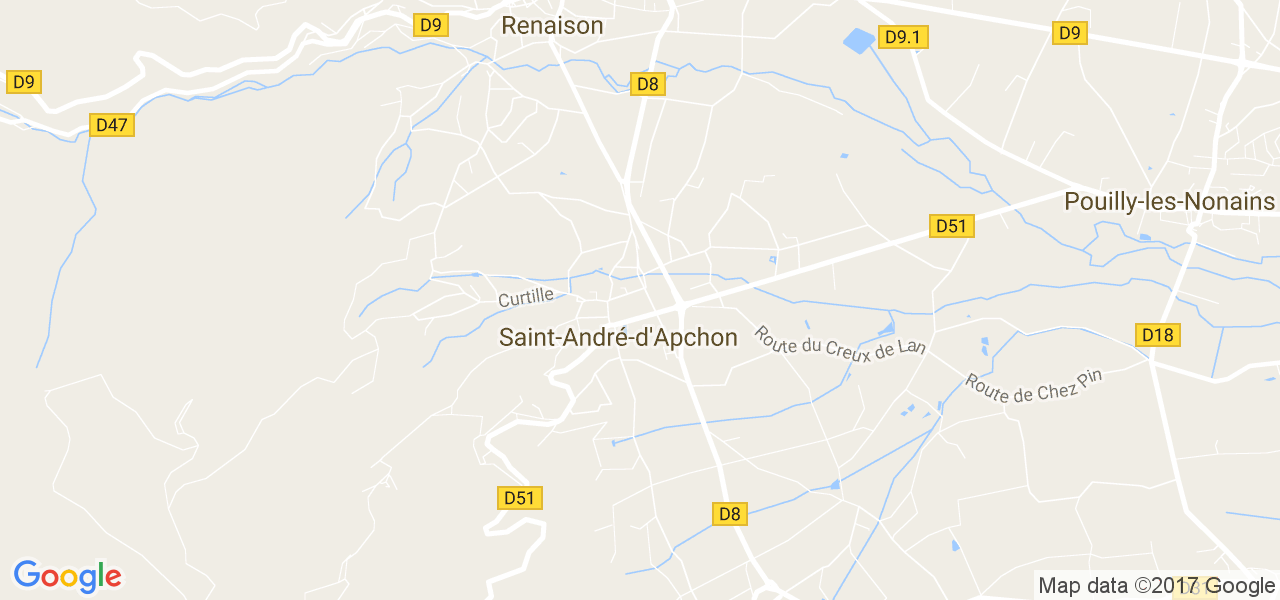 map de la ville de Saint-André-d'Apchon