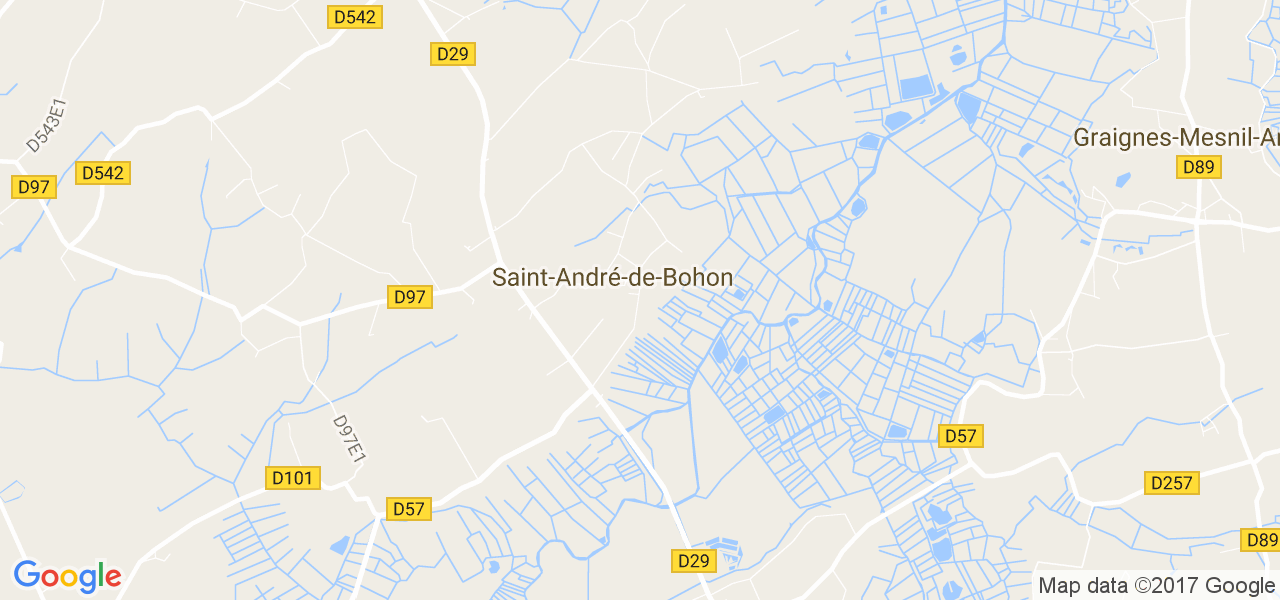 map de la ville de Saint-André-de-Bohon