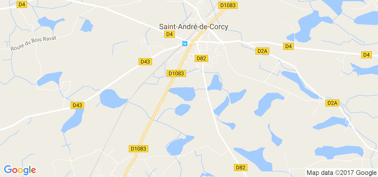 map de la ville de Saint-André-de-Corcy