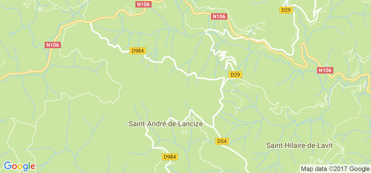 map de la ville de Saint-André-de-Lancize