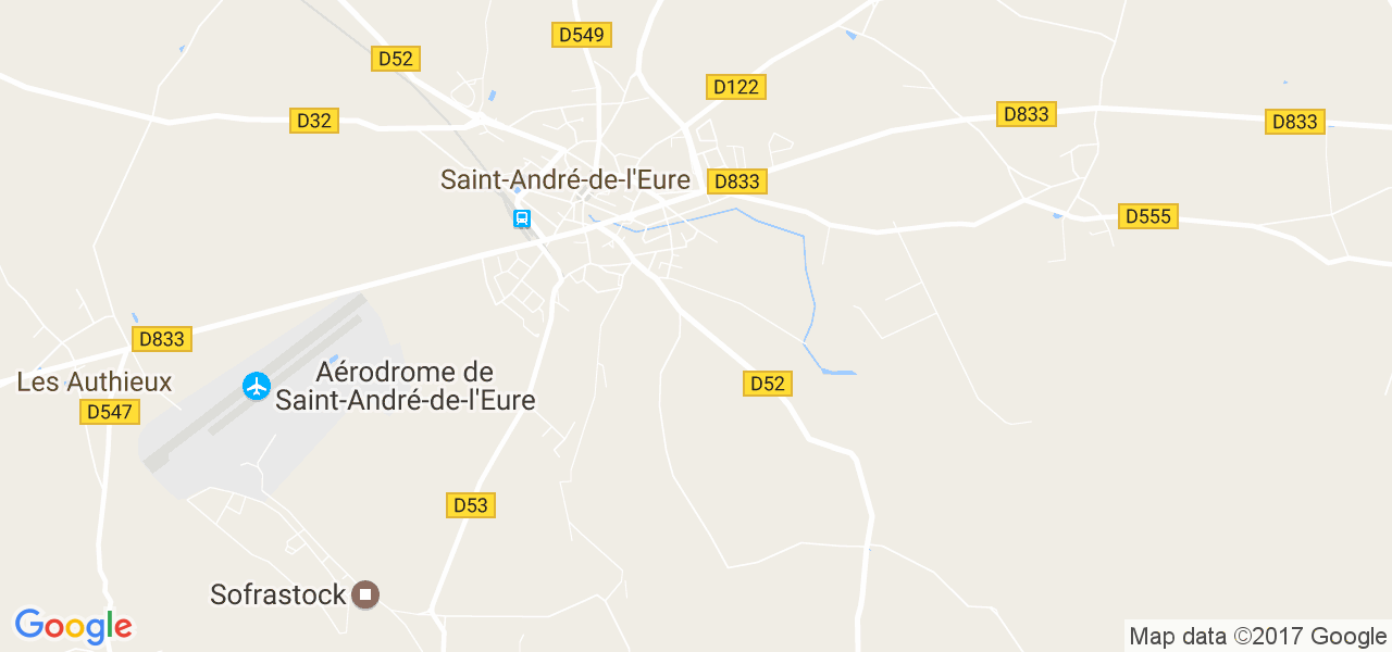 map de la ville de Saint-André-de-l'Eure