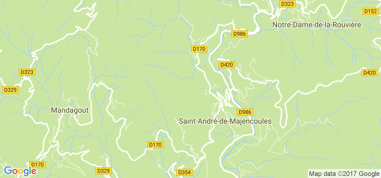 map de la ville de Saint-André-de-Majencoules