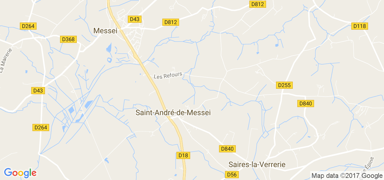 map de la ville de Saint-André-de-Messei