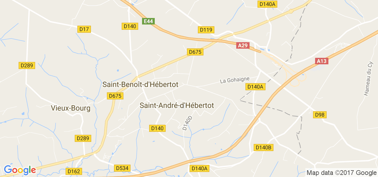 map de la ville de Saint-André-d'Hébertot