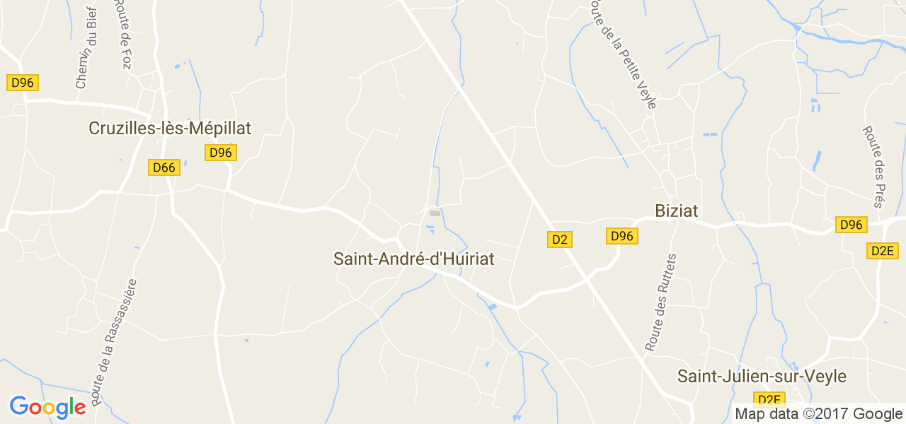 map de la ville de Saint-André-d'Huiriat