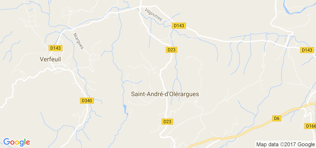 map de la ville de Saint-André-d'Olérargues