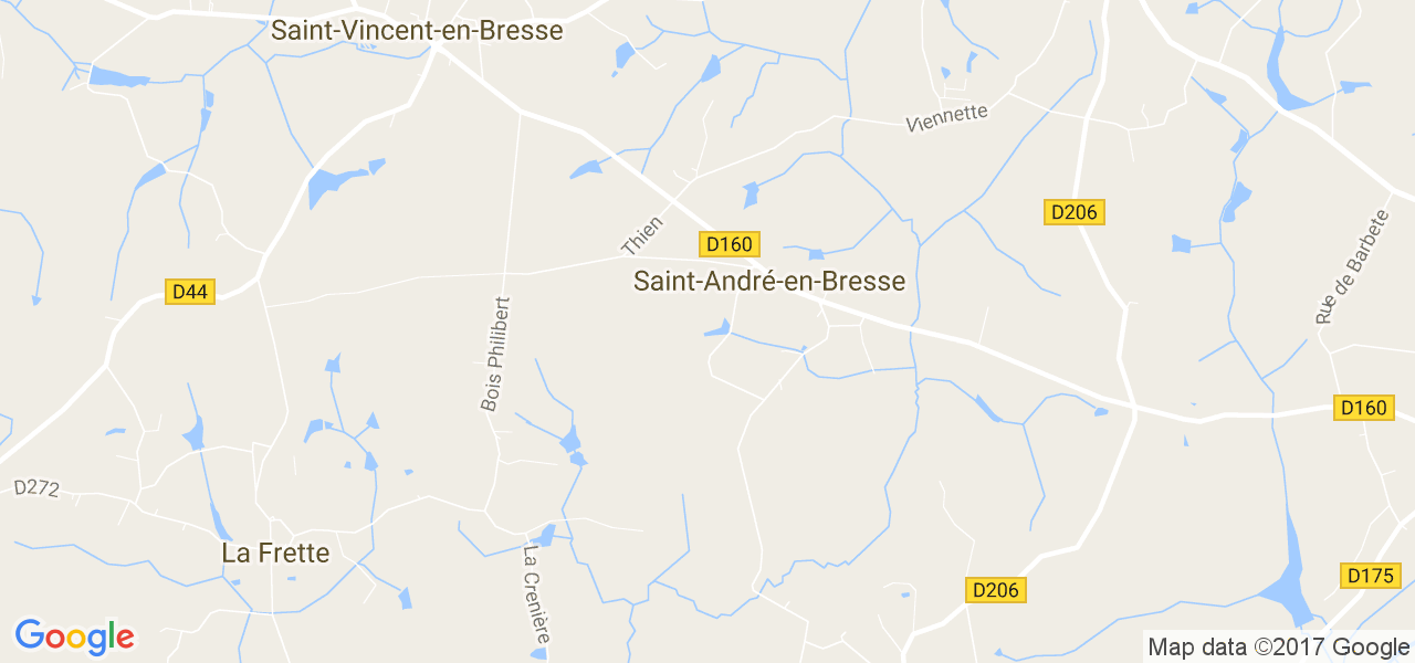 map de la ville de Saint-André-en-Bresse