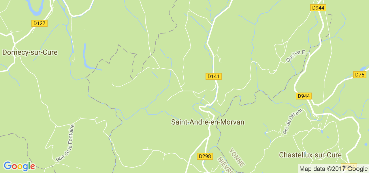 map de la ville de Saint-André-en-Morvan