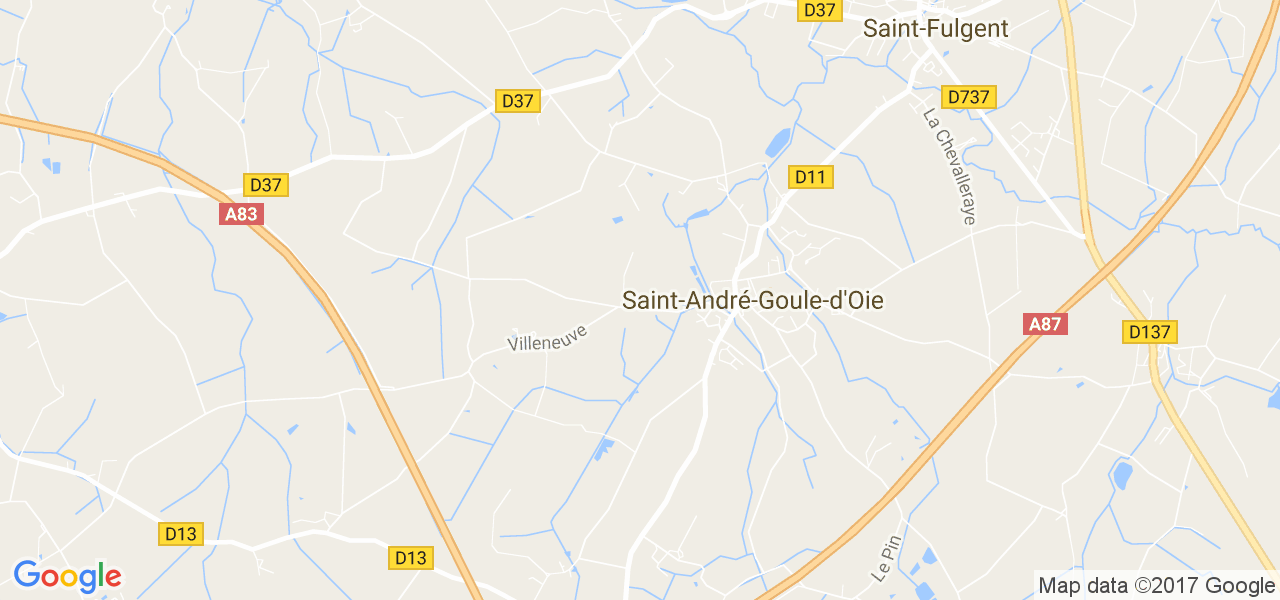 map de la ville de Saint-André-Goule-d'Oie