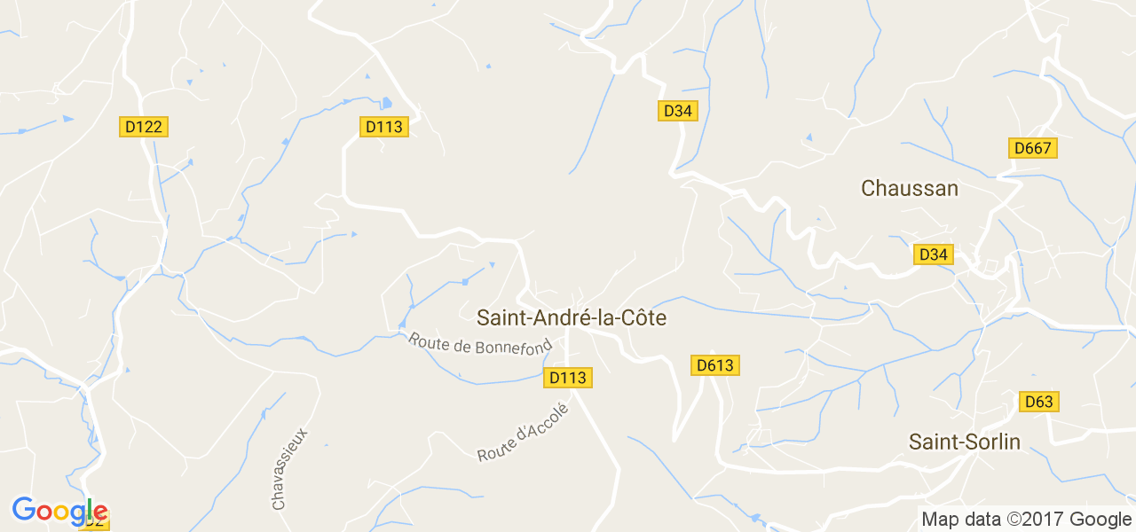 map de la ville de Saint-André-la-Côte