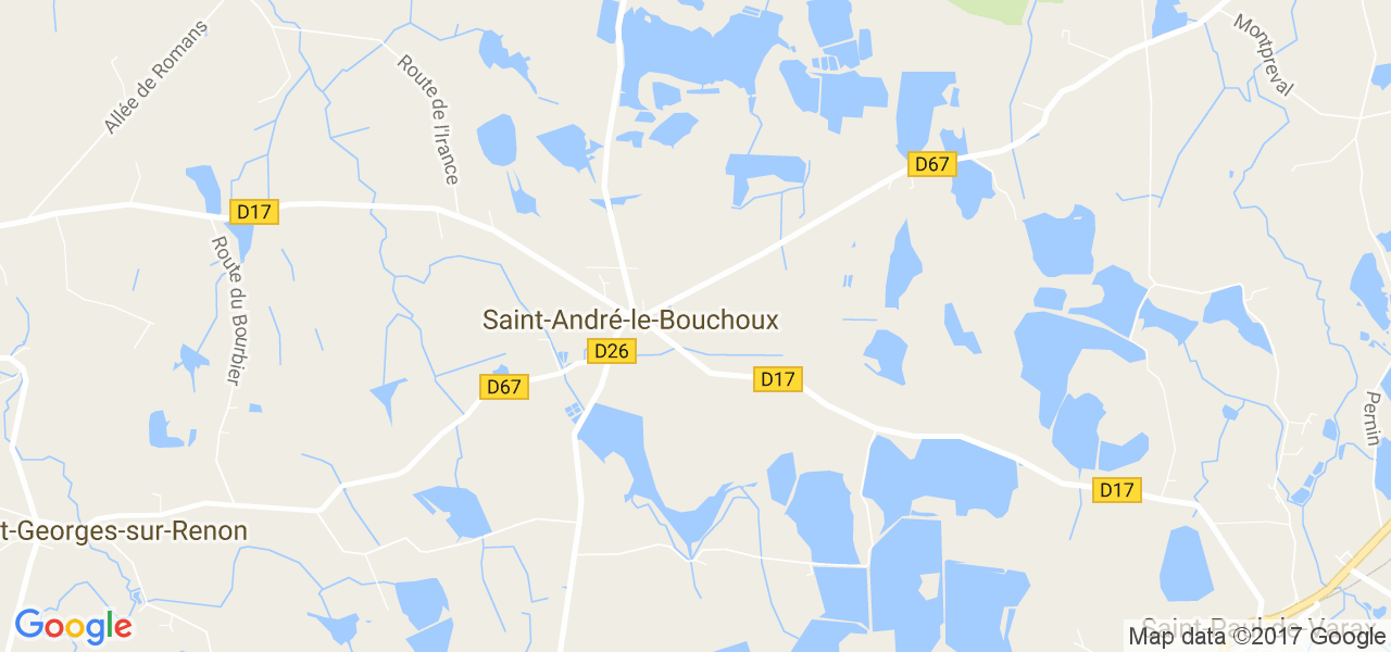 map de la ville de Saint-André-le-Bouchoux