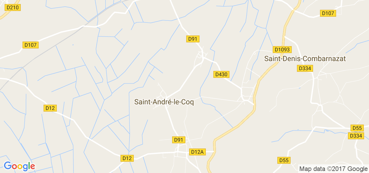 map de la ville de Saint-André-le-Coq