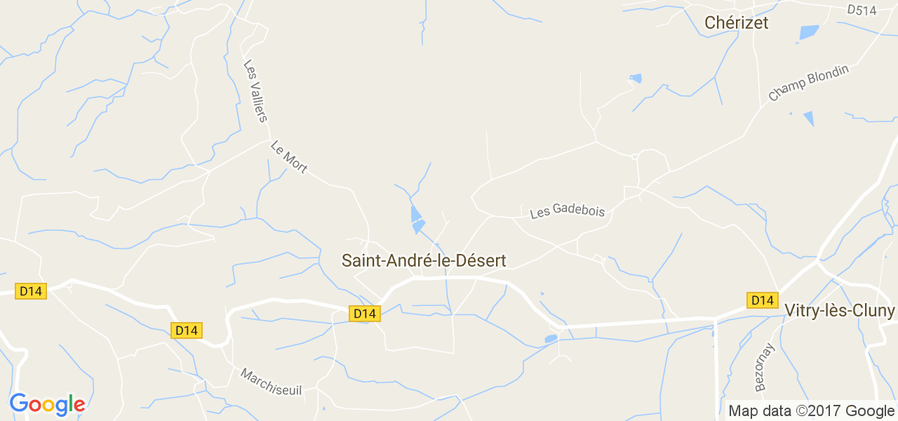 map de la ville de Saint-André-le-Désert