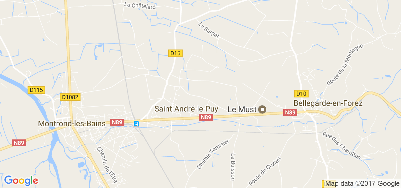 map de la ville de Saint-André-le-Puy