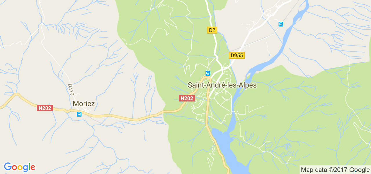 map de la ville de Saint-André-les-Alpes