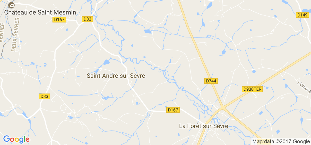 map de la ville de Saint-André-sur-Sèvre