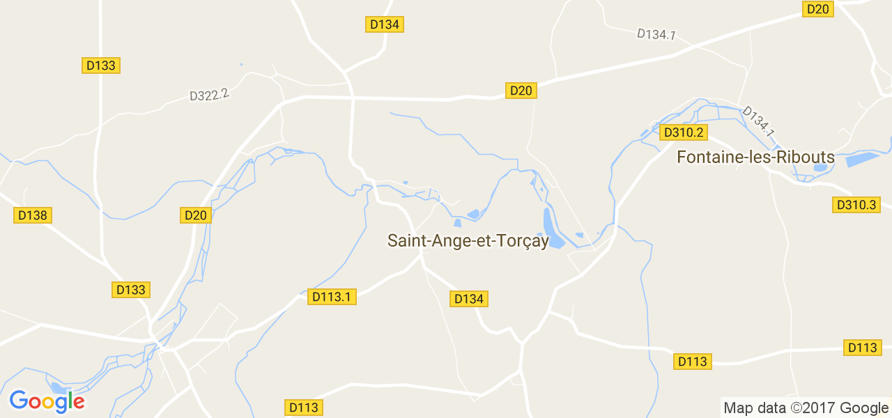 map de la ville de Saint-Ange-et-Torçay