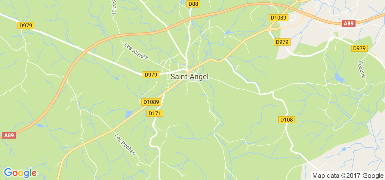 map de la ville de Saint-Angel