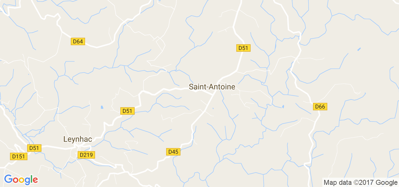 map de la ville de Saint-Antoine