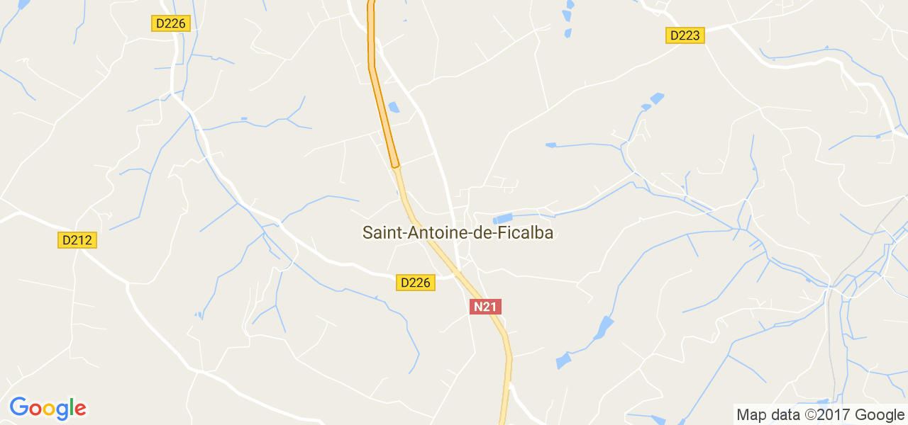 map de la ville de Saint-Antoine-de-Ficalba